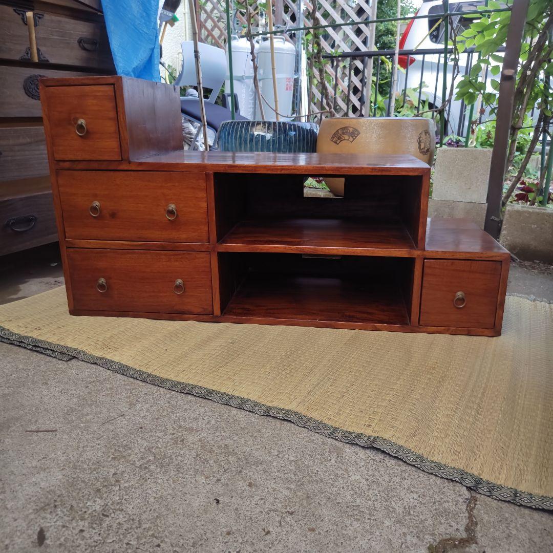 さ*ま様 昭和レトロ 大正ロマン 無垢材チェスト 引き出し付き 古民家 当時物