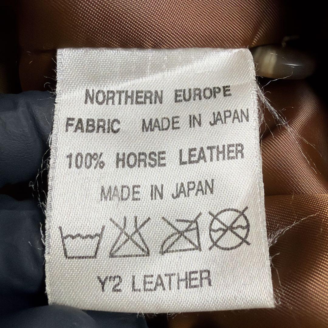 希少 Y'2 LEATHER製 馬革 ホースハイド コート 茶 M相当 日本製
