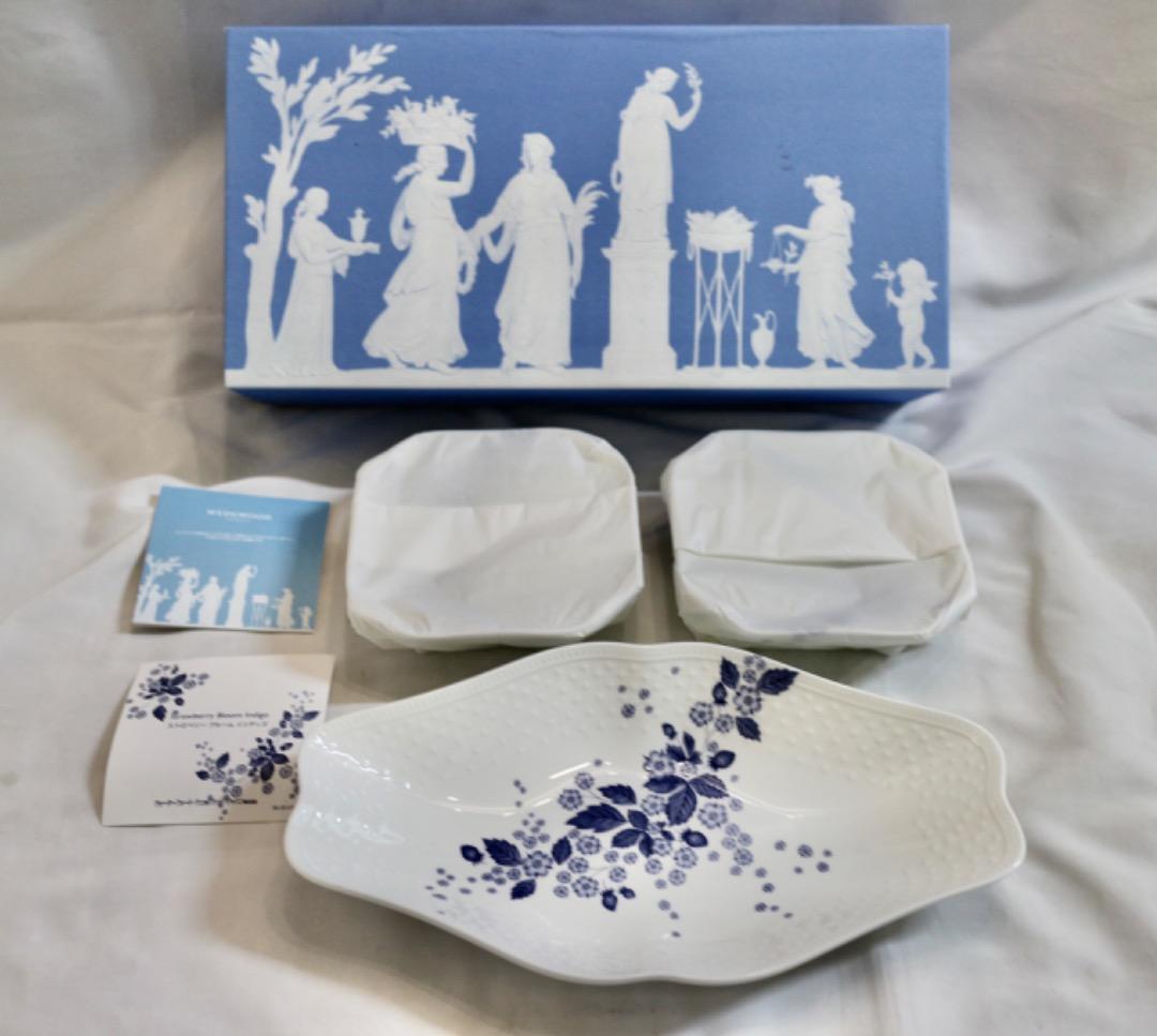 未使用  ストロベリーブルームインディゴ ディッシュ セット