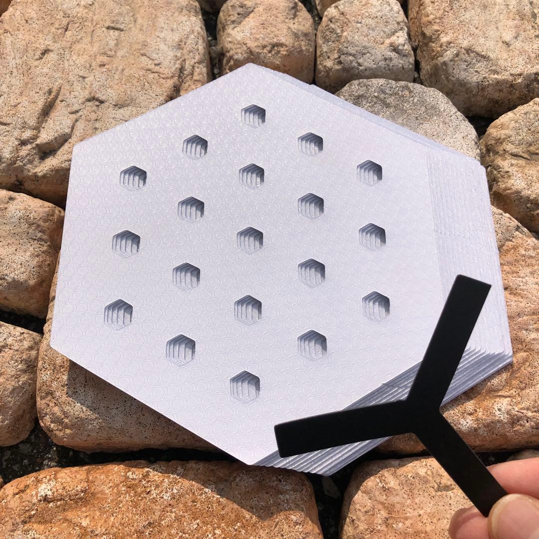 【新作穴あきver. 】即発送！66枚(ハーフ12枚)ホワイトホールデッキパッド