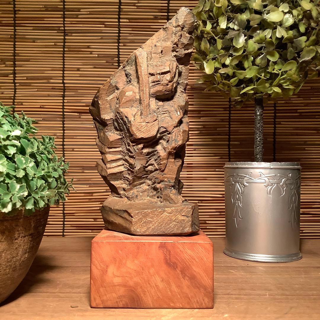 彫刻家「山崎寛作・不動明王」山崎寛彫刻素描展・不動尊ブロンズ像