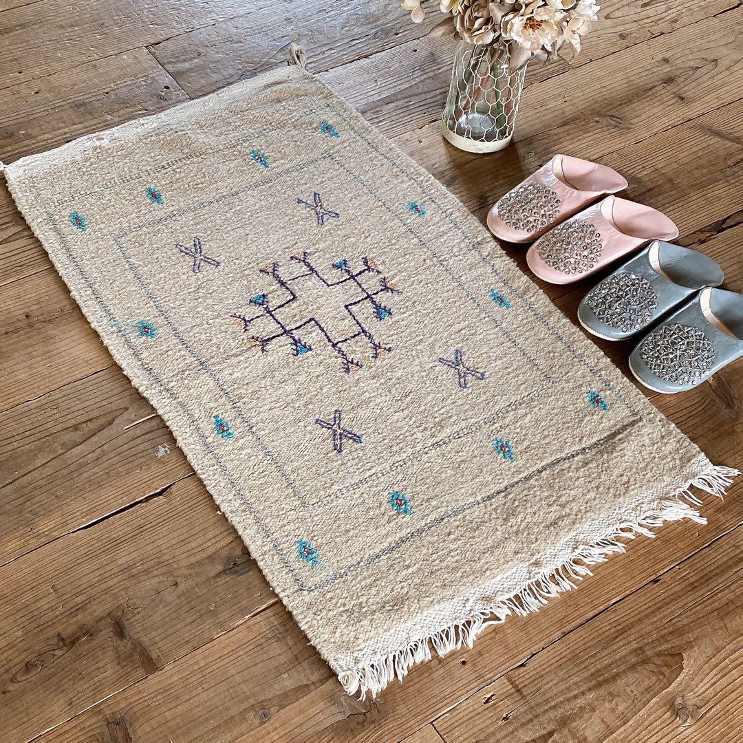 モロッコ ウール キリム ラグ 約54〜57×95cm