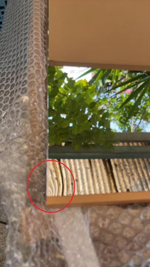 中古ダンスミラー 割れない鏡 幅80x160cm 姿見 木色 3番