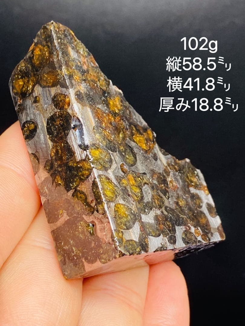 パラサイト隕石 102g 隕石　石鉄隕石　メテオライト セリコ隕石