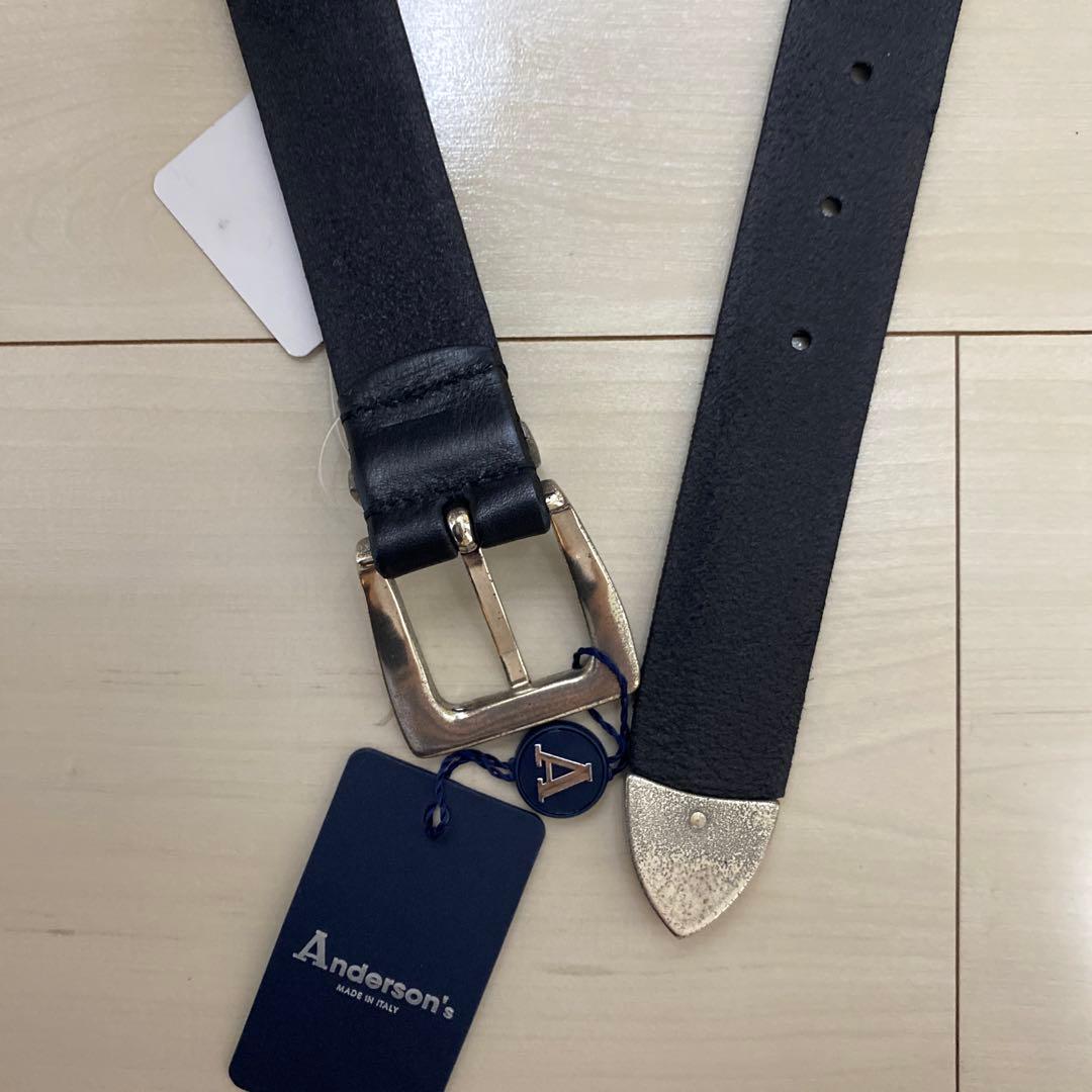 【Anderson's】プンターレ付 ウエスタン レザーベルト