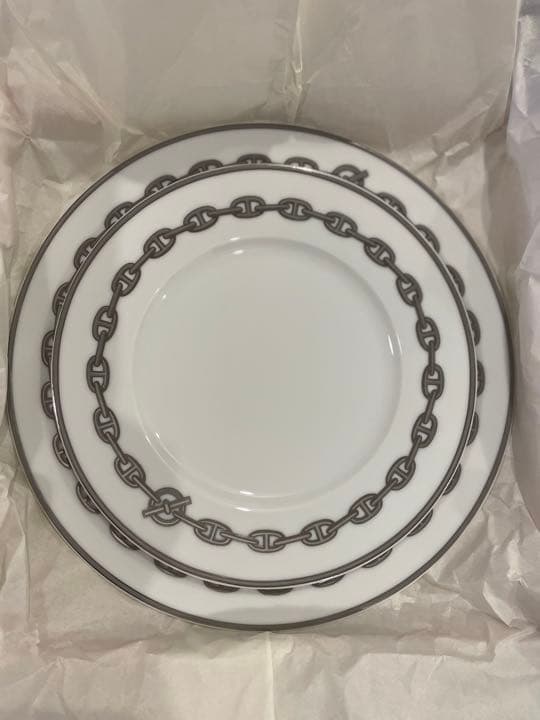 新品☆HERMESシェーヌダンクルプレート2枚セット(22.5cm/27cm)