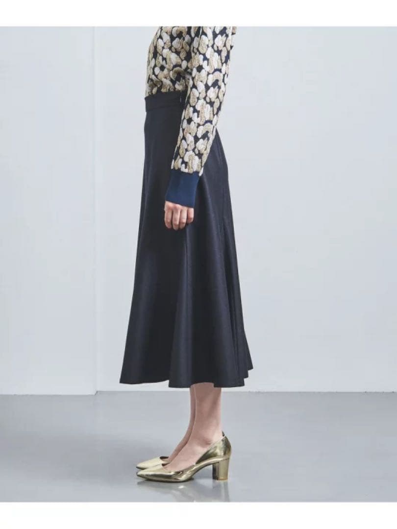 新品 タグ付き ユナイテッドアローズ バランサー フレアスカート ネイビー