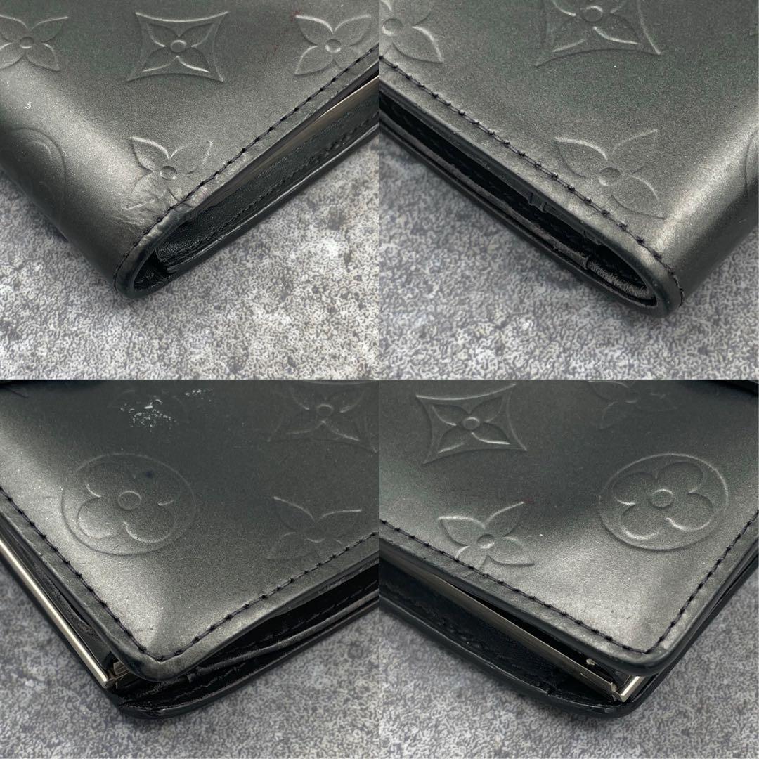 【微美品】ルイヴィトン　折り財布　ヴェルニ　グレー　がま口　新型