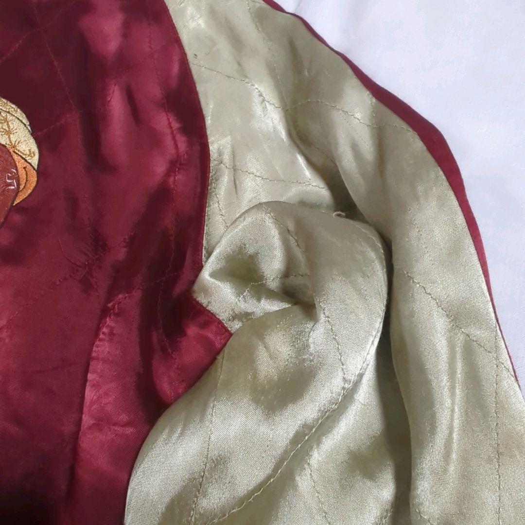 花旅楽団　スカジャン　リバーシブル　ドクロ　和柄　光沢文字