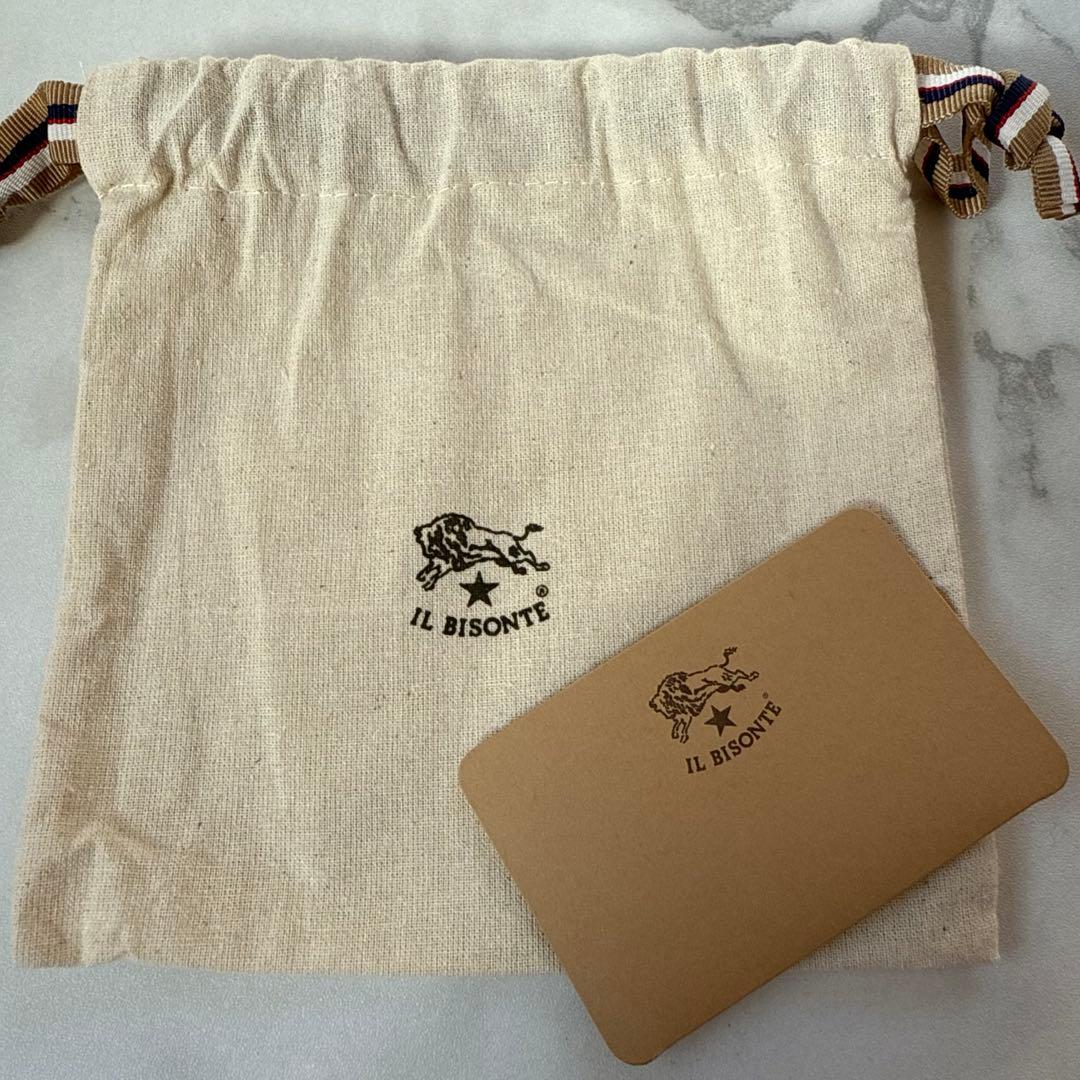IL BISONTE 二つ折り財布 ブラウン 保存袋付き　イルビゾンテ