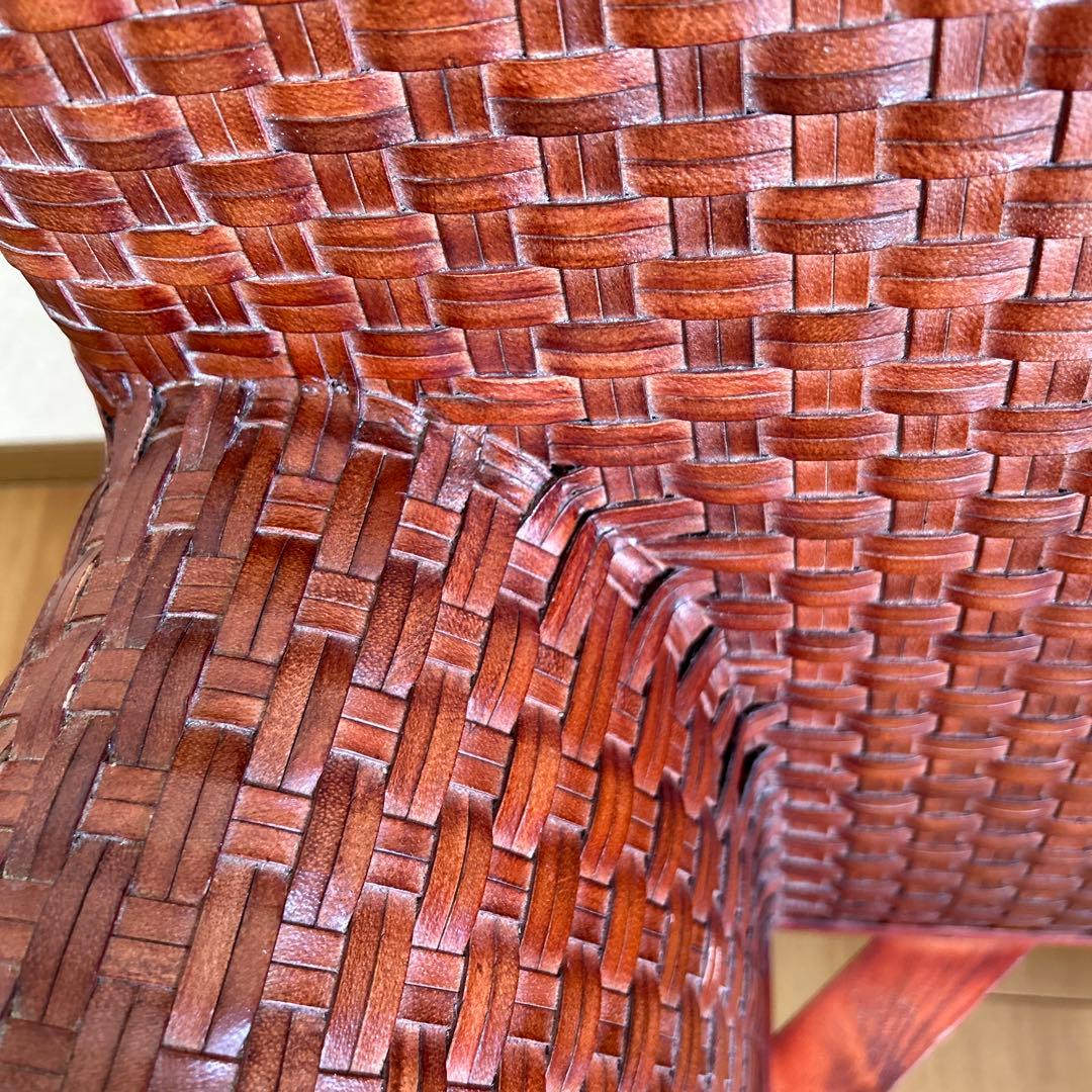 【希少】日本フクラのひとりがけソファー　マロニー　本革　モダン家具HUKLA