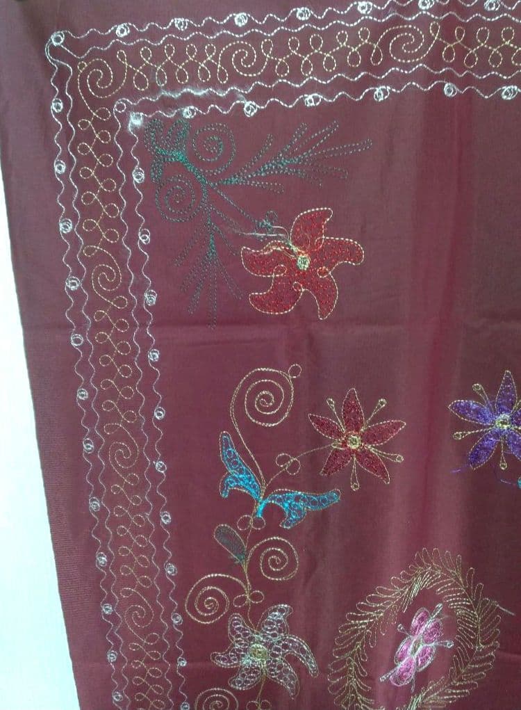 80年代製　ウズベキスタン製　ヴィンテージ　スザニ刺繍　テーブルクロス　壁掛け