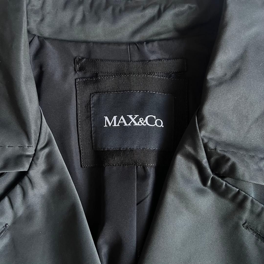 マックスマーラ　トレンチコート　ダブル　ベルト　Max&Co　ロング　ブラック
