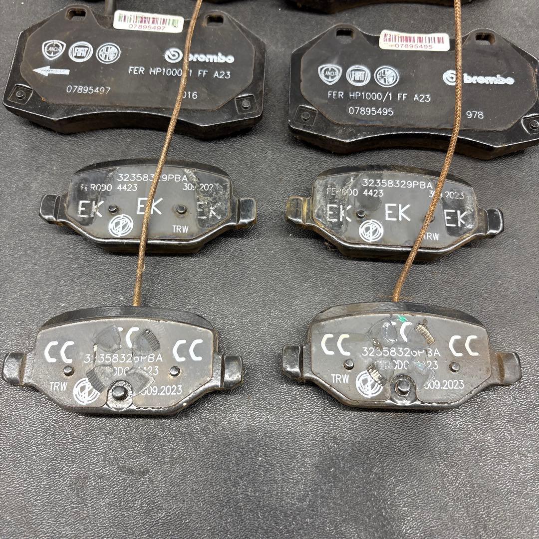 アバルト695純正ブレーキパッド前後、新車外し