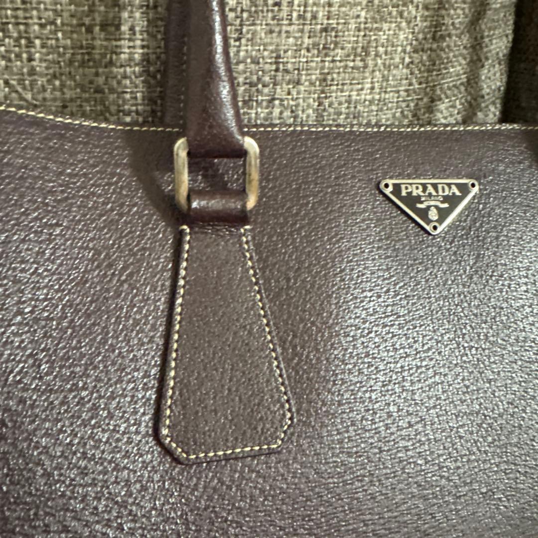 PRADA ブラウン レザートートバッグ