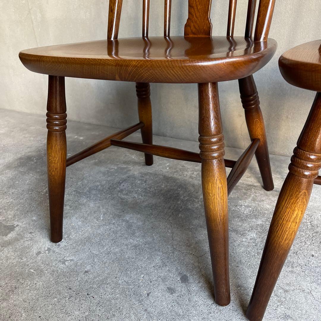 希少　飛騨家具　キツツキ　曲木ウィンザーチェア　2脚セット