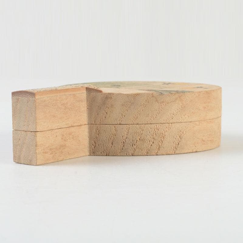 茶道具　畑幸春作　蛍図　団扇形　香合　共箱　V　9789