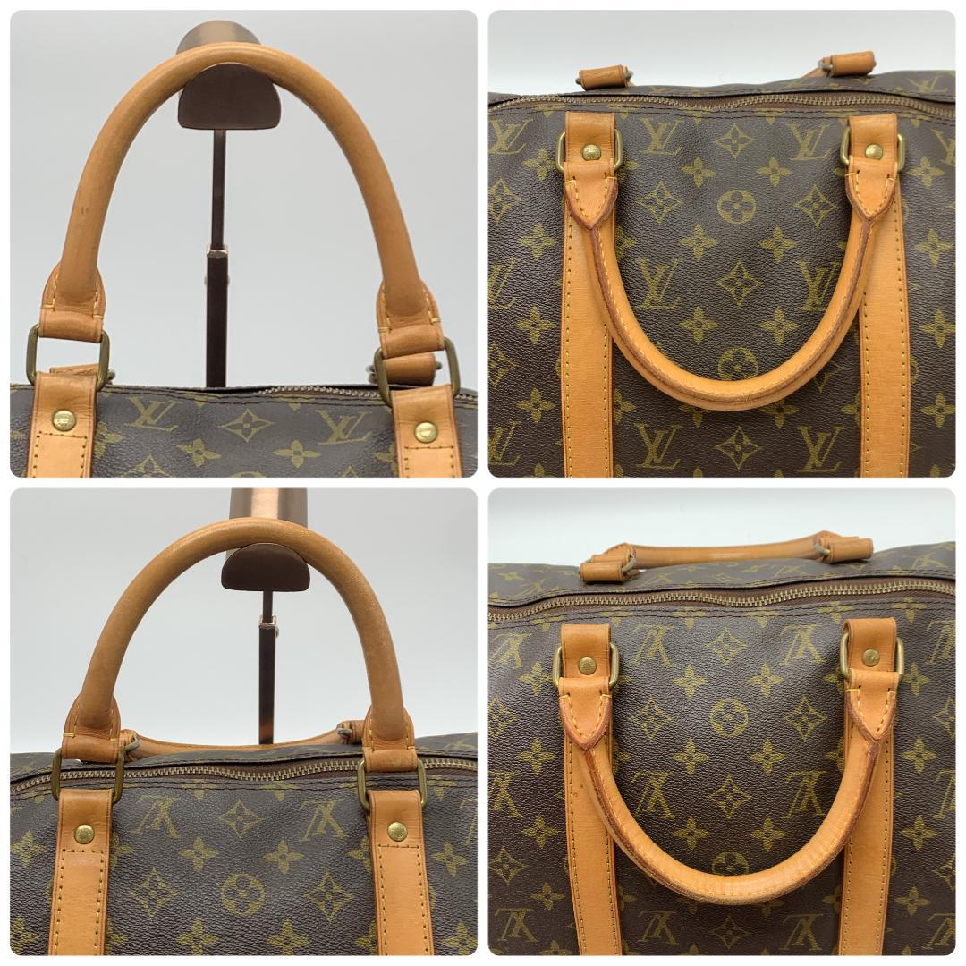 美品 ルイヴィトン モノグラム ボストンバッグ キーポル60 レザー ブラウン