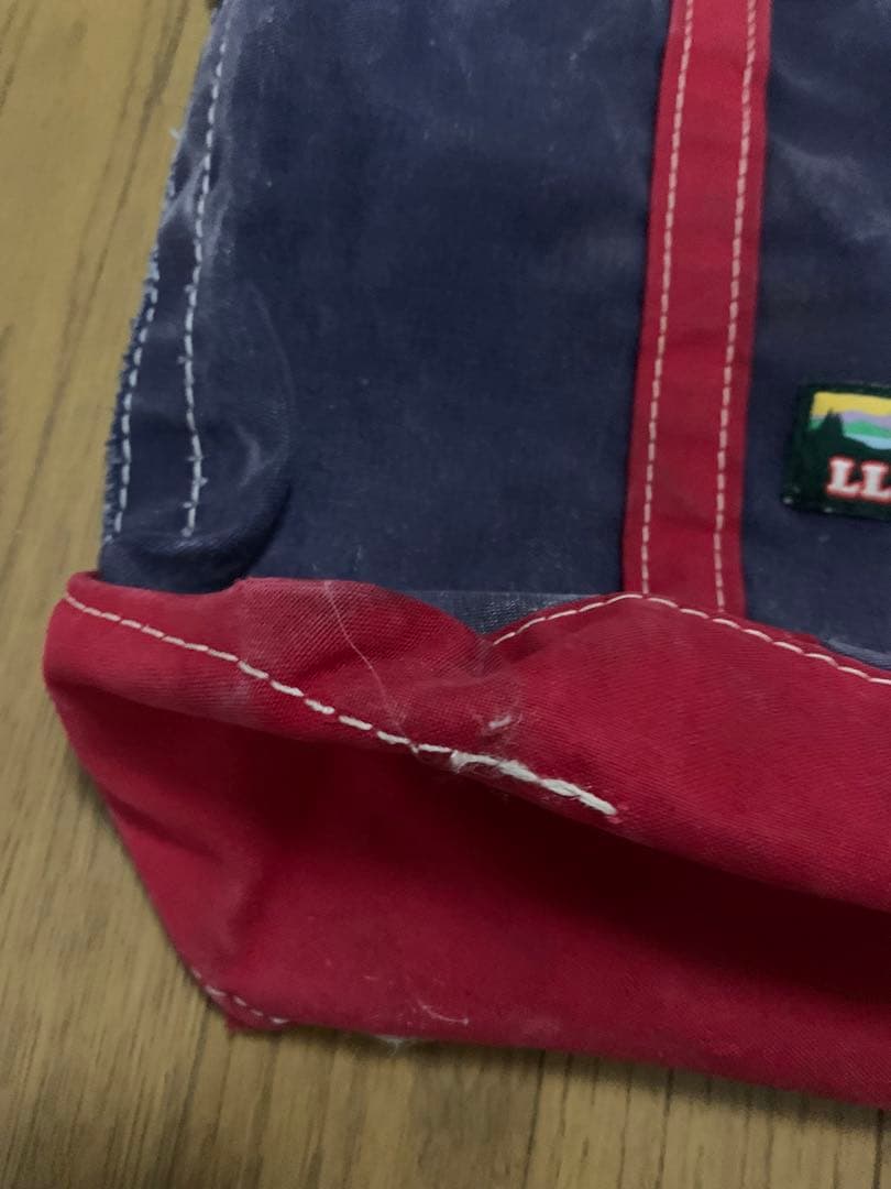 90s レアL.L. Bean トート バッグ 青赤ヴィンテージTOTE