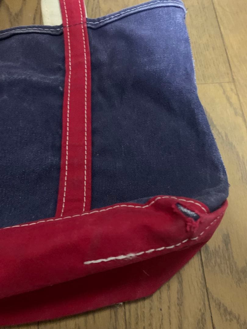 90s レアL.L. Bean トート バッグ 青赤ヴィンテージTOTE