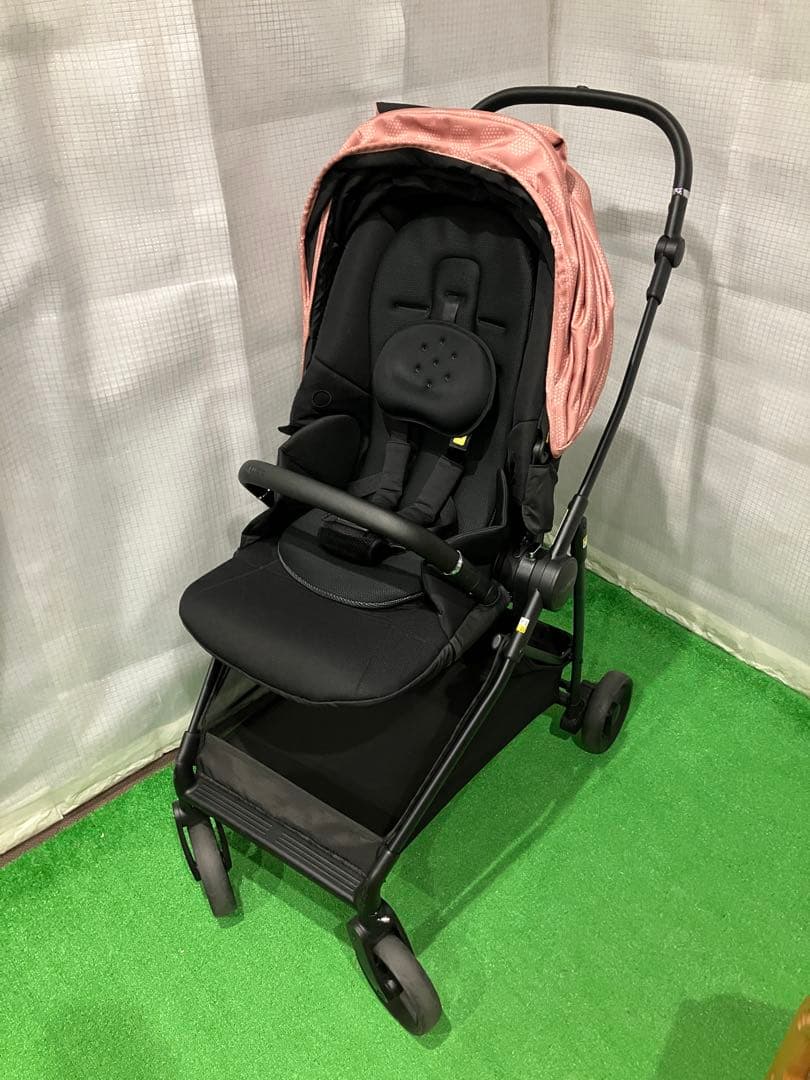 美品 LUCE ルーチェ プレミアム ピンク 限定色 ベビーカー ブラック
