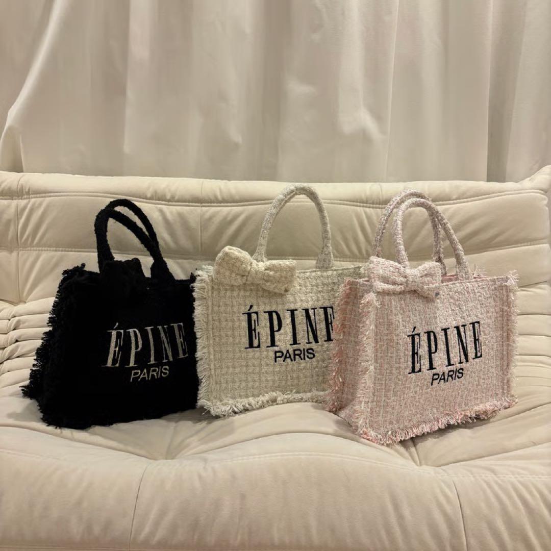 ÉPINE PARIS トートバッグ ピンク　ツイード