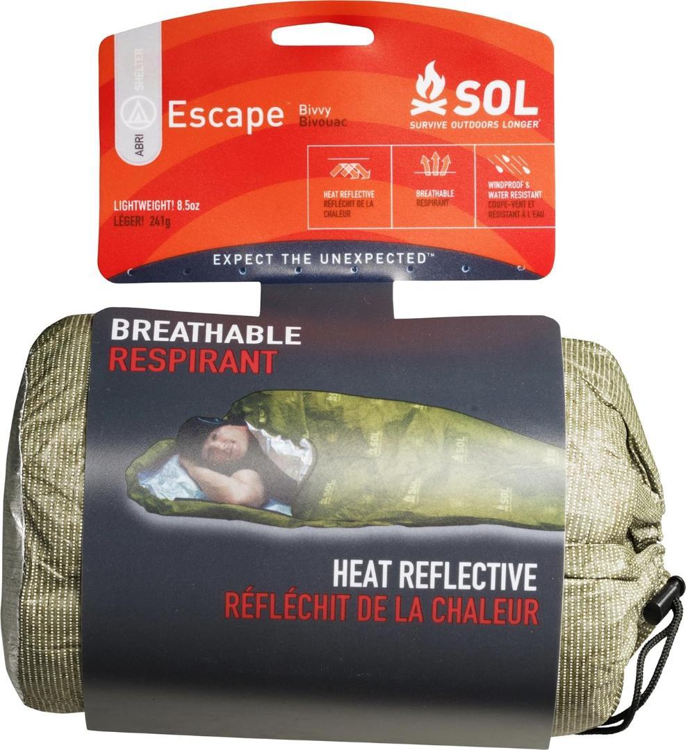 SOL Escape Bivvy 軽量 コンパクト 寝袋 人気色　グリ－ン