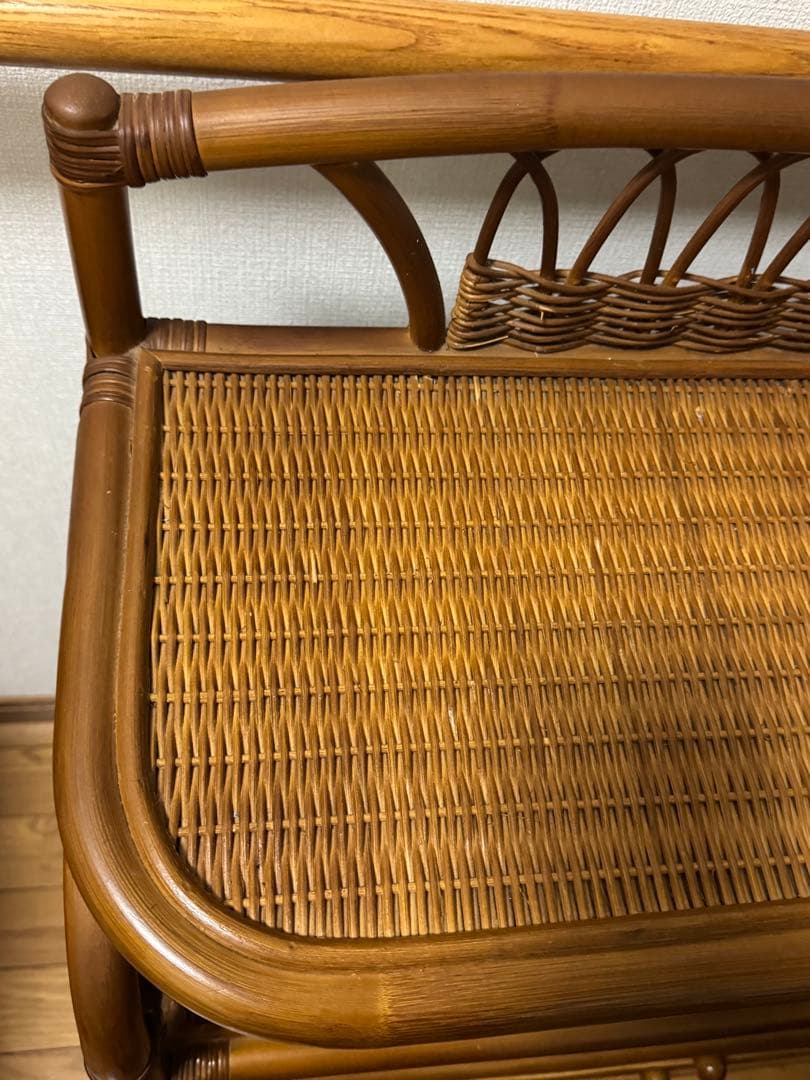 籐家具 ラタン チェスト　 昭和レトロ　レトロインテリア　 ビンテージ　棚