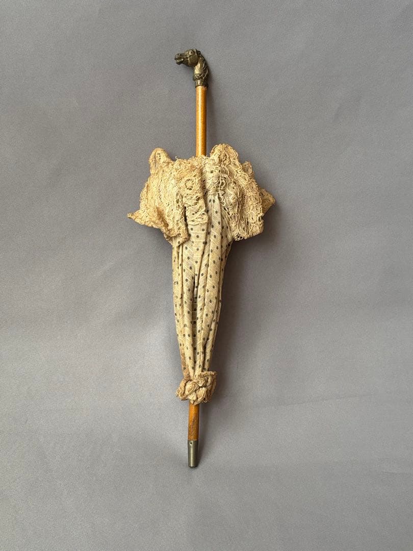 アンティーク ドールパラソル ビスクドール 傘 ジュモー