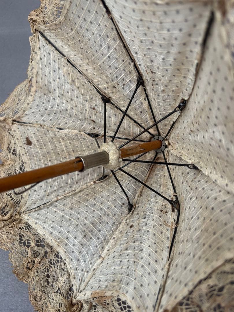 アンティーク ドールパラソル ビスクドール 傘 ジュモー