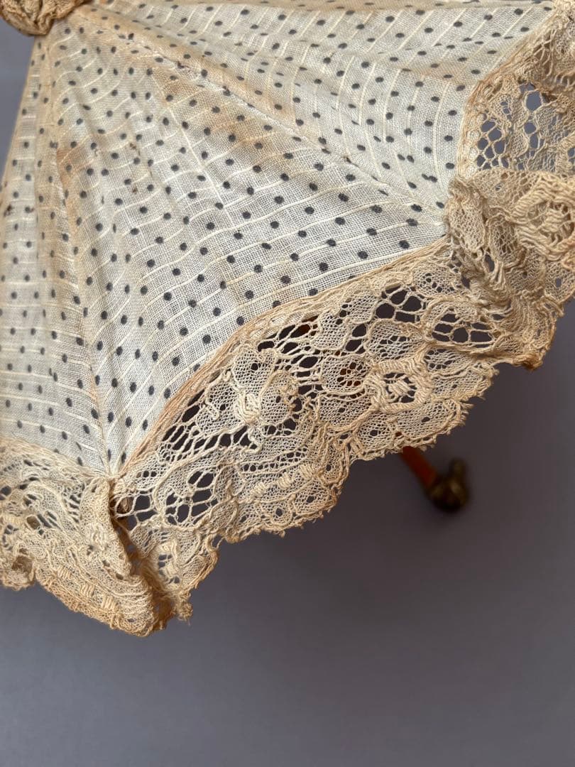 アンティーク ドールパラソル ビスクドール 傘 ジュモー