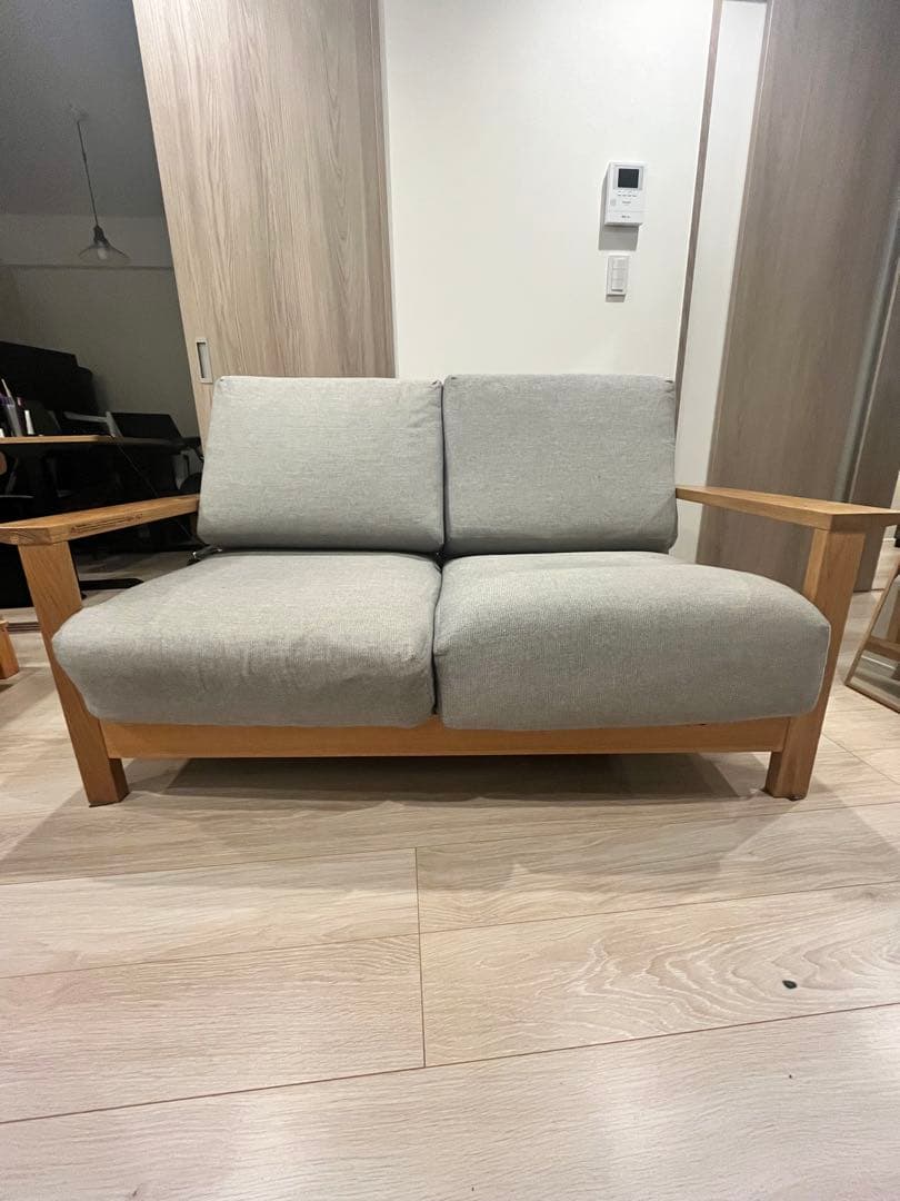 無印良品　2.5シーター木製ソファ
