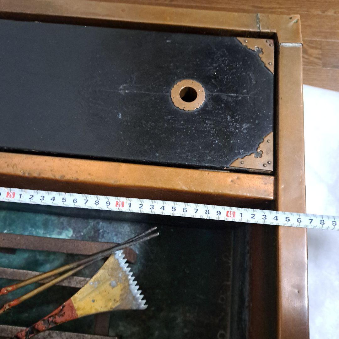 ★Masa ❗江戸時代❗ 『長火鉢』 五徳、火箸、灰均し、銅ヤカン付属