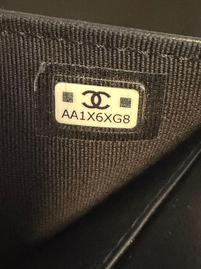 CHANEL 三つ折り財布 ブラック