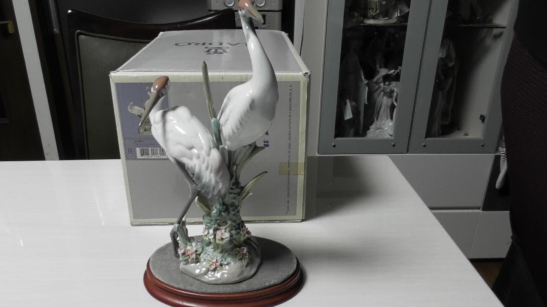 LLADRO　リヤドロ【求愛（２羽の鶴）台座付】値下　リアドロ　インテリＬ318