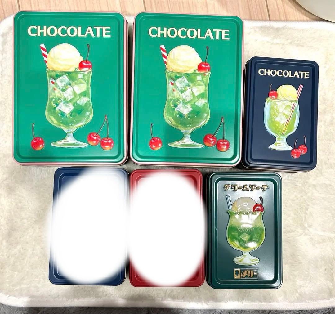 メリーチョコレート　缶のみ　6個セット