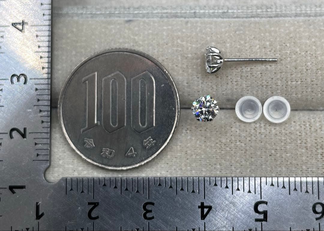 最終交渉可JA164★高級 ダイヤモンド0.706ct pt ピアス ソ2枚付