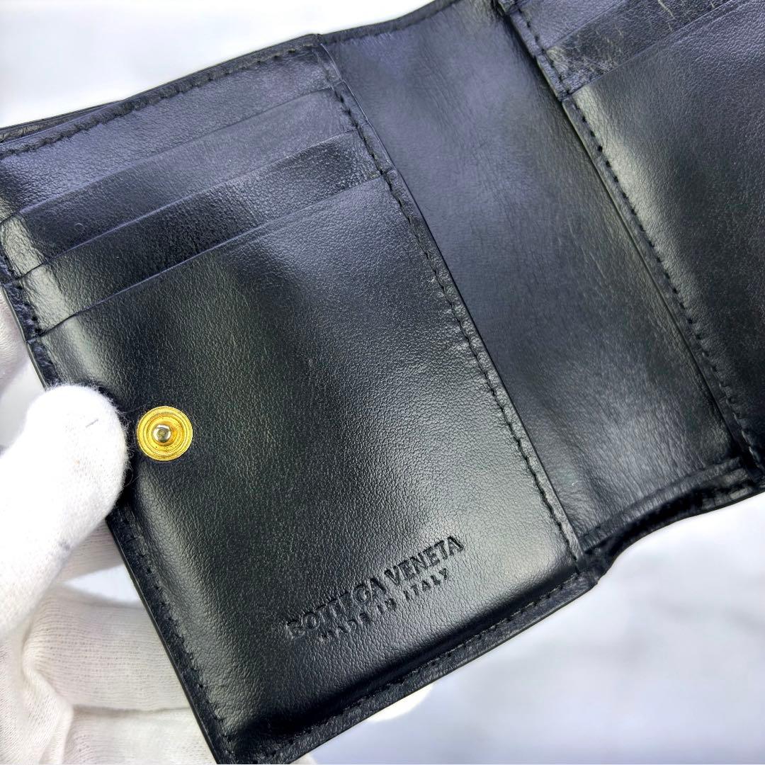【極美品✨】BOTTEGA VENETA　コンパクト財布　2つ折り　カセット