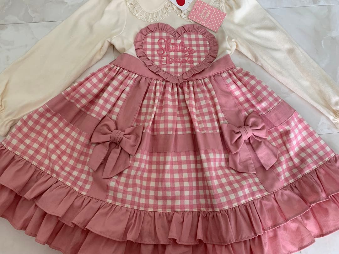 シャーリーテンプル♡新品未使用タグ付き♡ギンガムチェックピンクワンピース110