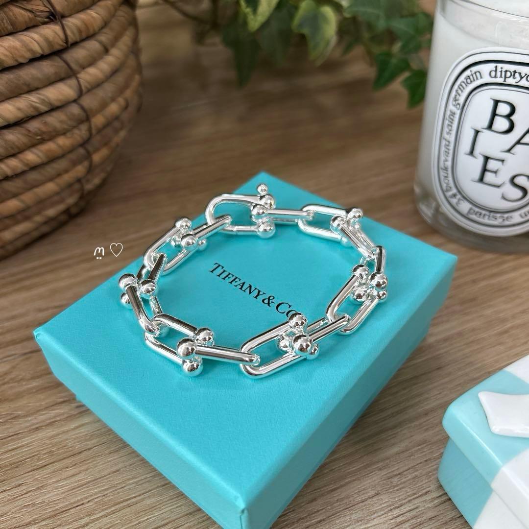 ティファニー　ハードウェアラージリンクブレスレット　20.5cm　シルバー