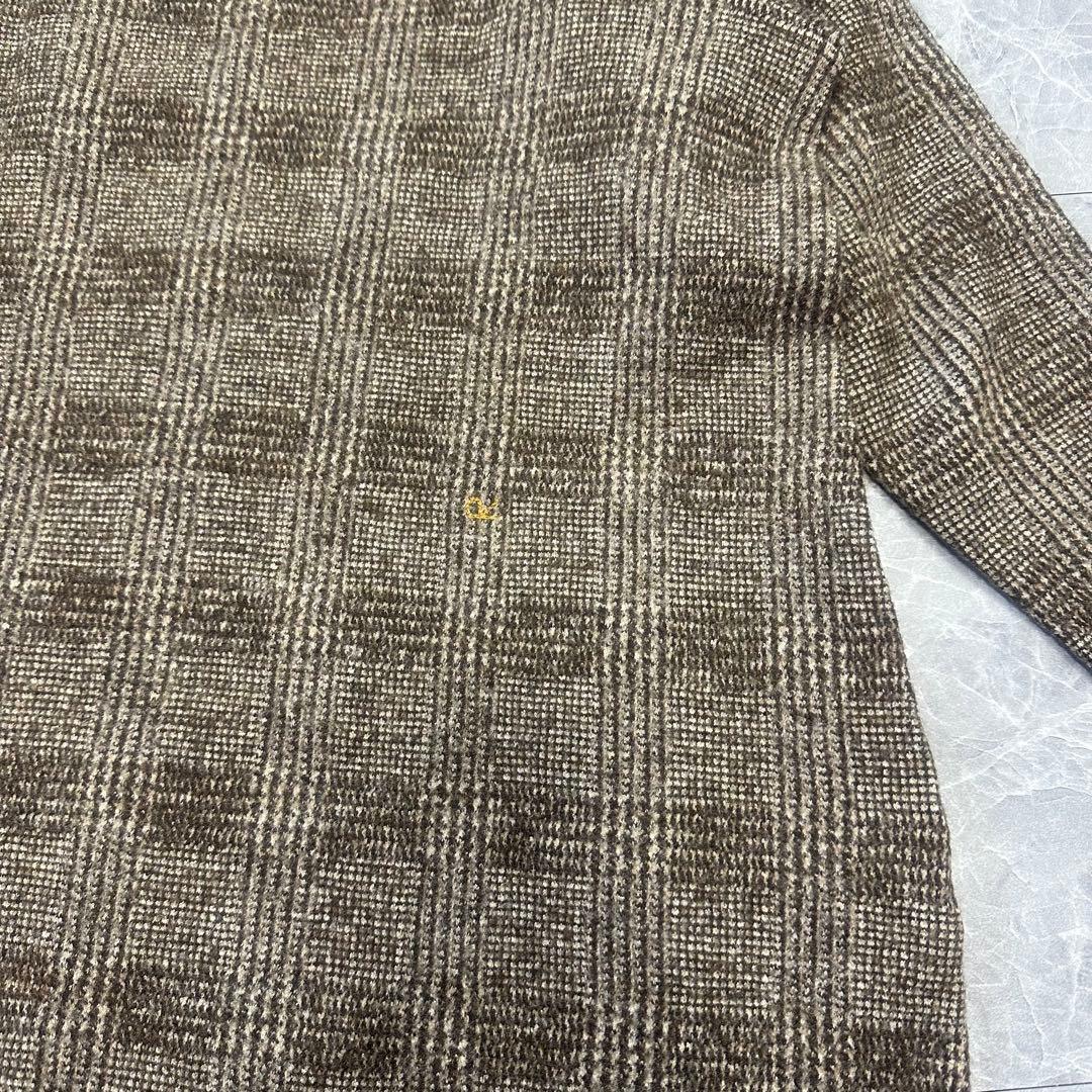 【美品】45R ジャージフラノ　ワンピース　現行　ウール　チェック　厚地