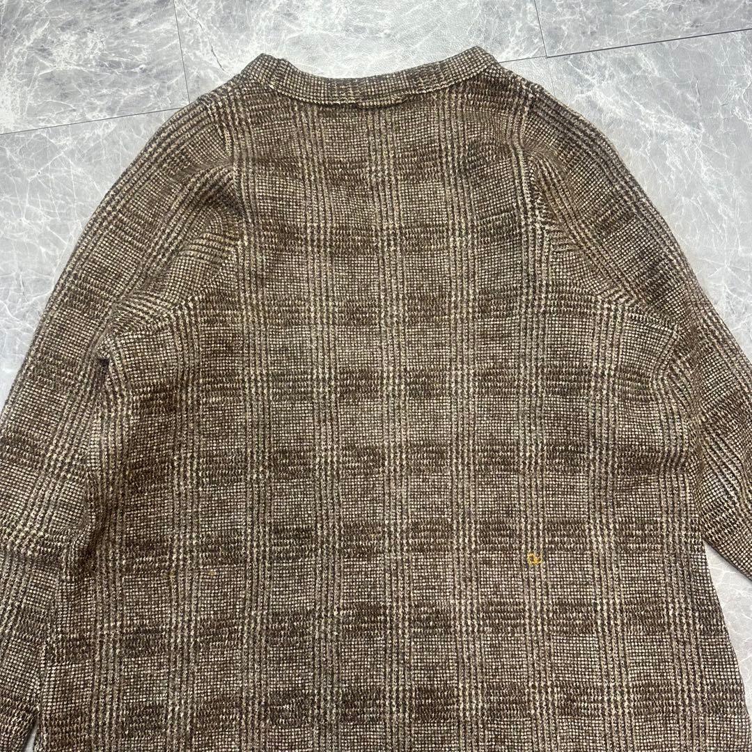 【美品】45R ジャージフラノ　ワンピース　現行　ウール　チェック　厚地