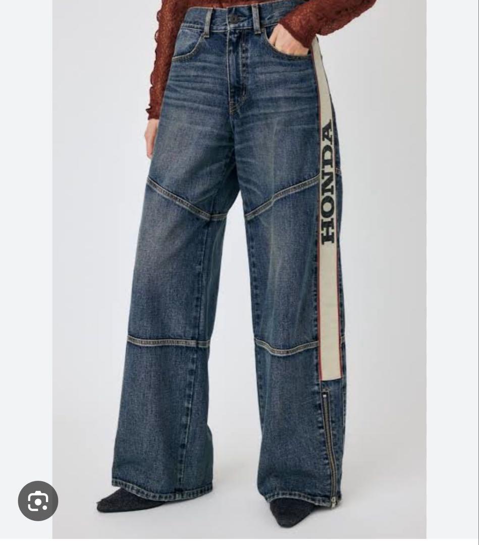 MOUSSY HONDA DENIM ワイドバギー サイズ0