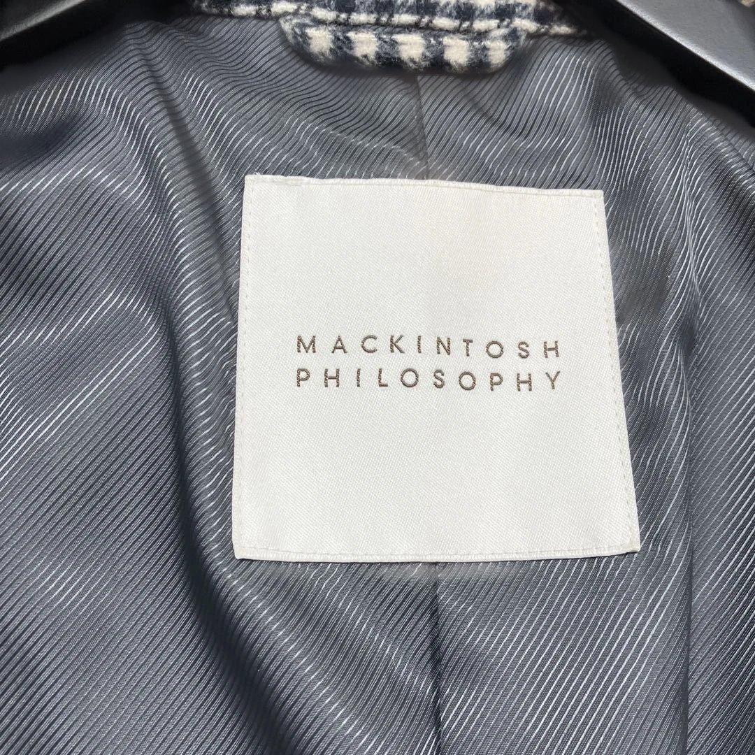 極美品 マッキントッシュフィロソフィー ステンカラーコート スーパー120 M