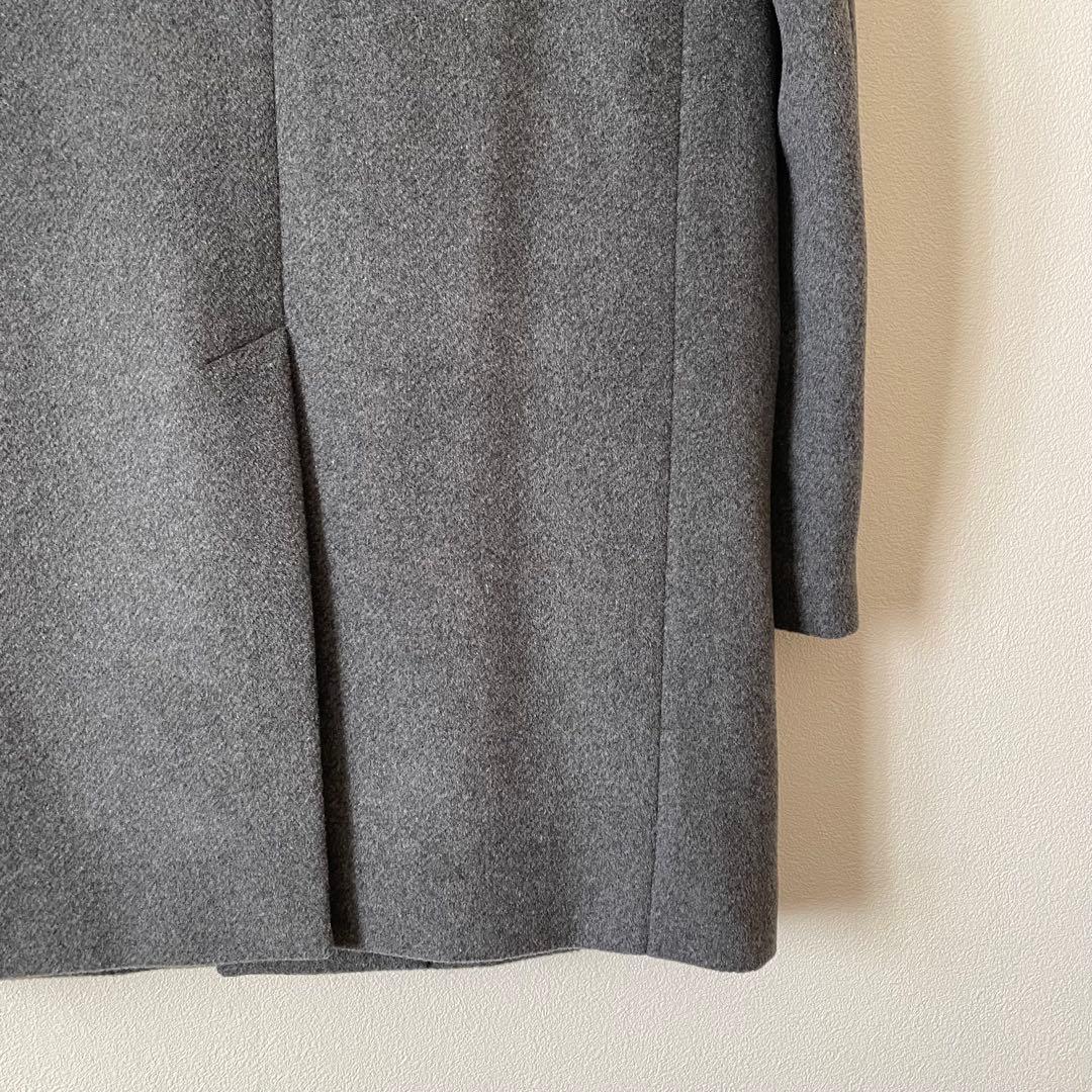 【新品同様】BEAMS タスマニアウール チェスターコート グレー Mサイズ