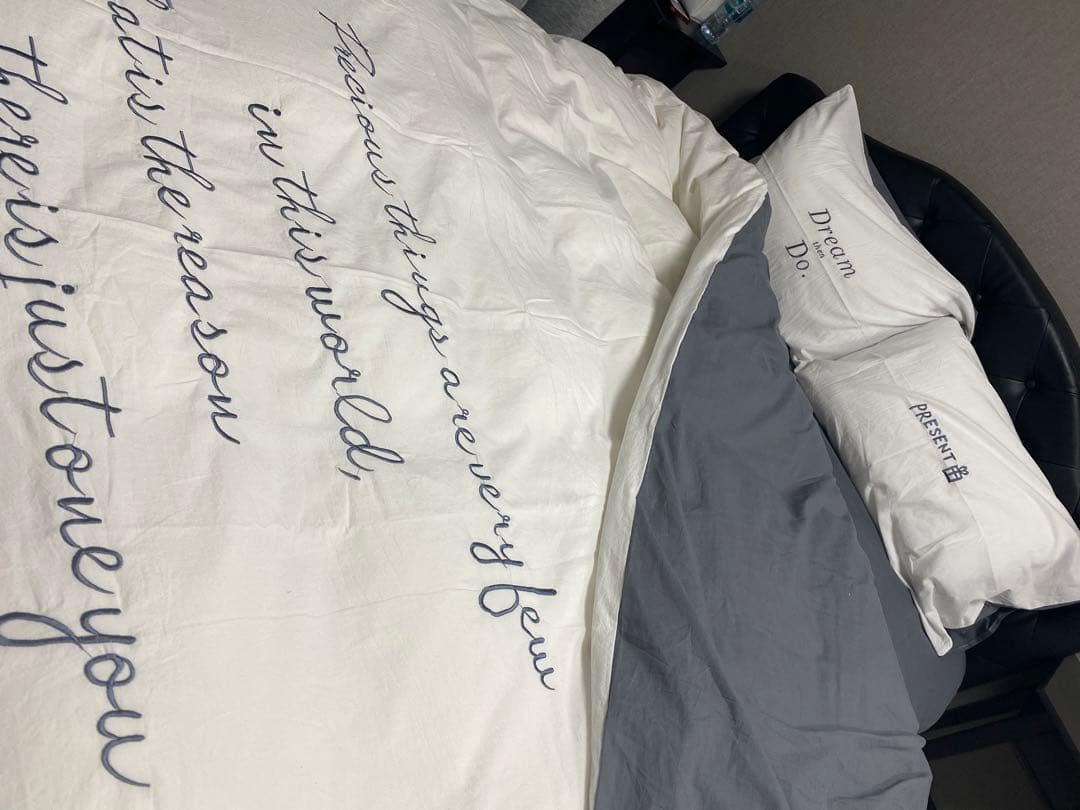 【大阪引き取り】レザーベッドフレーム　ダブル　フランスベッドマットレス