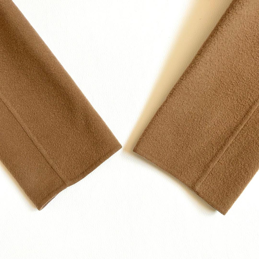 3084y美品 ICB カシミヤ混ロングリバーコート キャメル ベルト付き