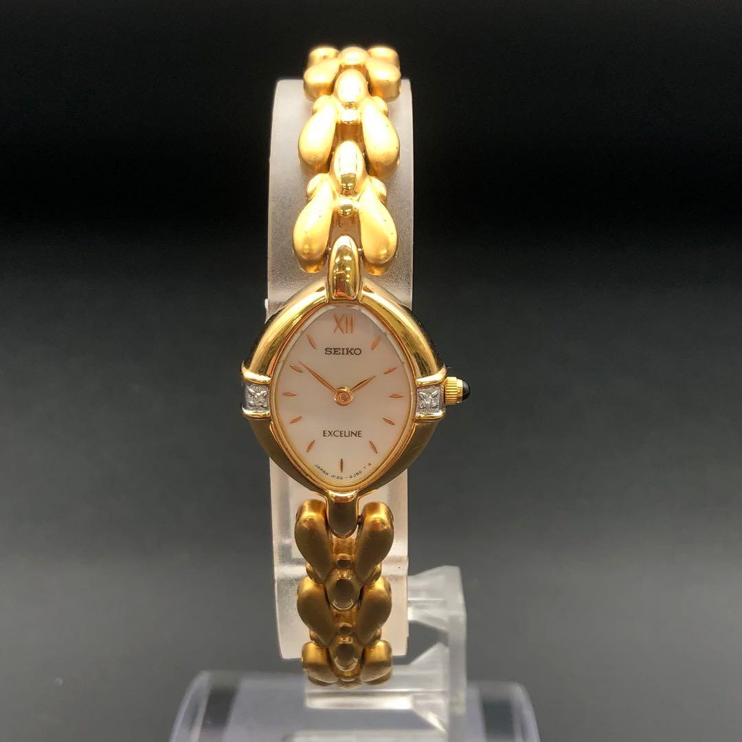 SEIKO EXCELINE ゴールド 腕時計　レディース
