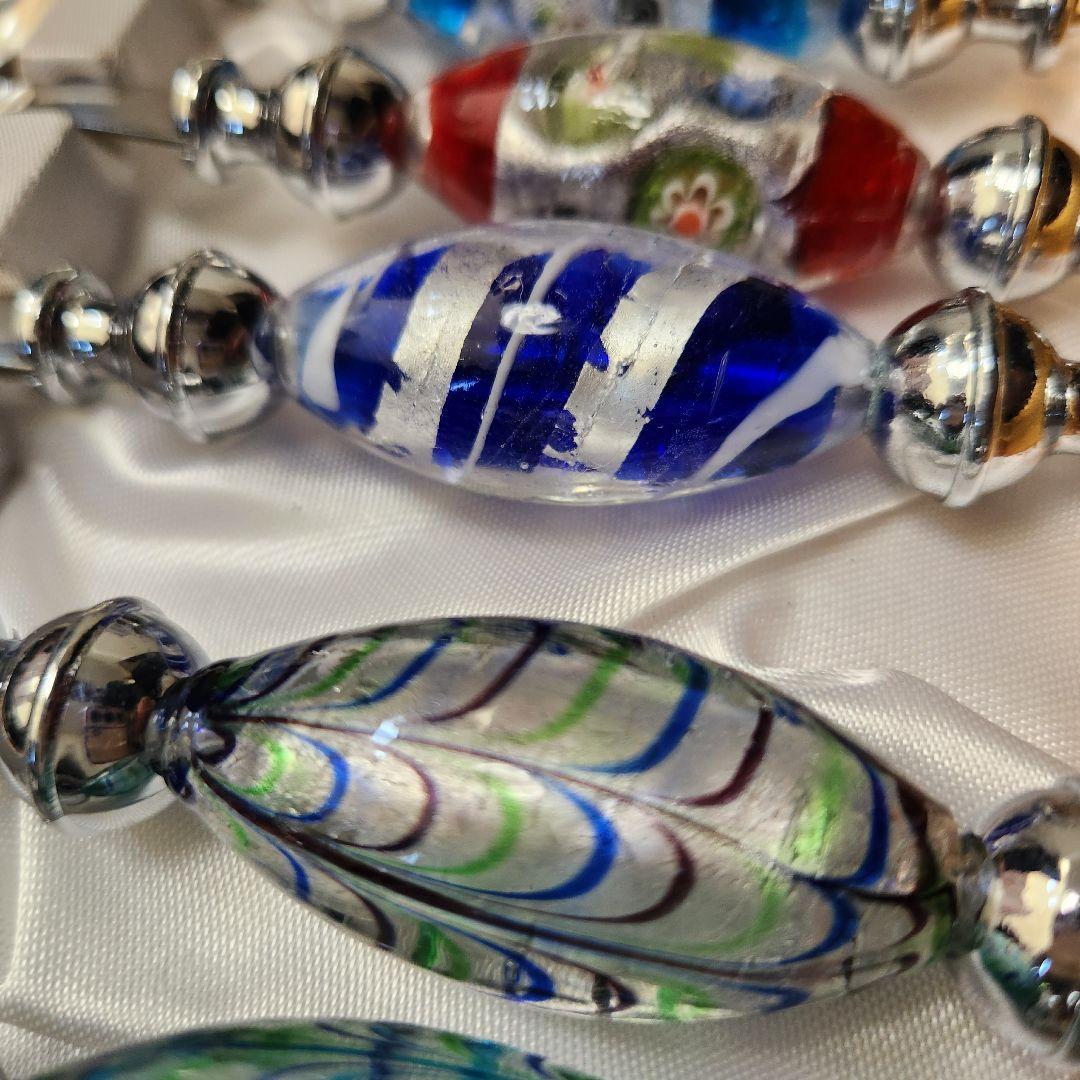 １１本セット　新品　クリスマス　キラキラ　ぷっくり イタリアベネチアンガラス調