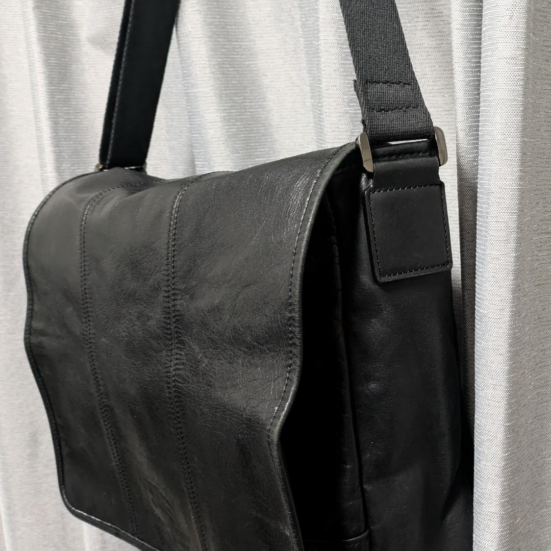 【価格変更済】ブラックレザーバッグ BURBERRY BLACK LABEL